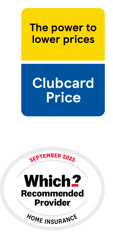 The power to lower prices Tesco Clubcard Prices logo and Which? Recommended Provider logo.